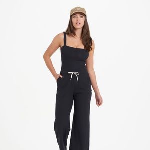 Vuori Black Straight Leg Jumpsuit